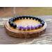 Empath Protection Charoite and Black Tourmaline Elastic Bracelet by Rock My Zen